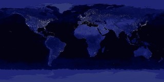 蓝色世界地图各大洲大洋商务科技背景图片